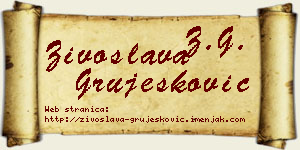 Živoslava Grujesković vizit kartica